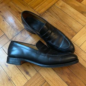 Black Meermin Leather Loafers